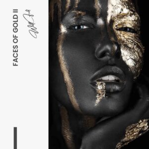 Face of Gold II - Muurcirkel Dibond