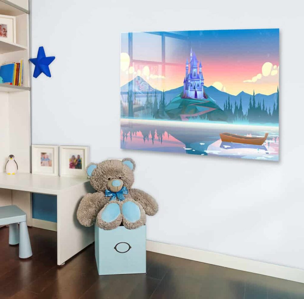 Fantasy Blue Castle - Glass