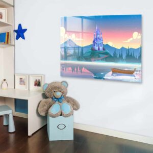 Fantasy Blue Castle - Glass