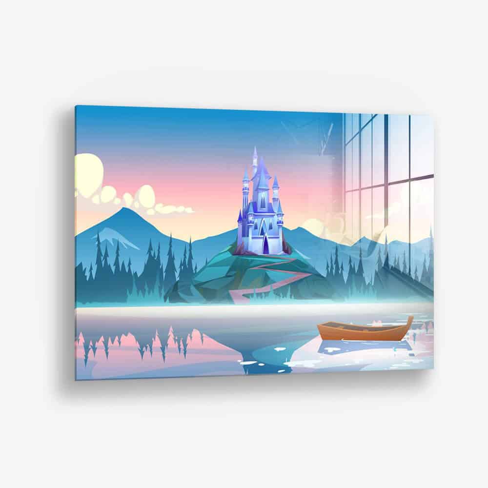 Fantasy Blue Castle - Glass