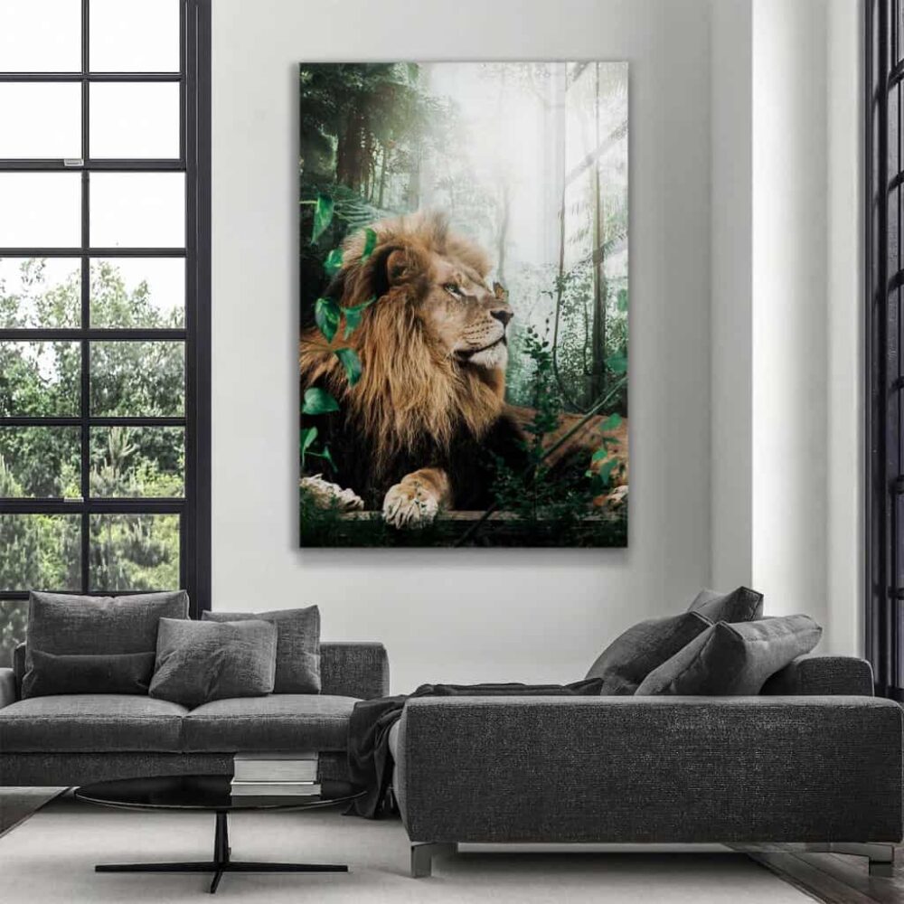 Forest Lion - glass