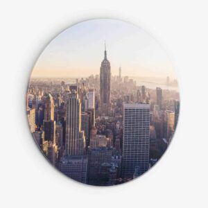 The City that never Sleeps - Muurcirkel Dibond