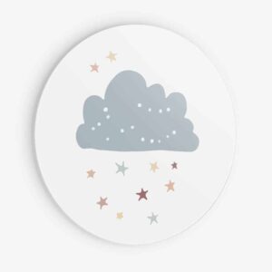 Rainy Cloud I - Muurcirkel Dibond