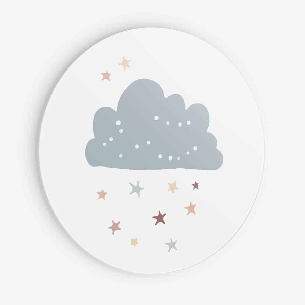 Rainy Cloud I - Muurcirkel Dibond