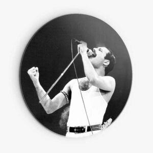 Freddie Mercury - Muurcirkel Dibond