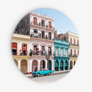 Cuba - Muurcirkel Dibond