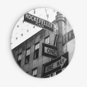 RoadSign - Muurcirkel Dibond
