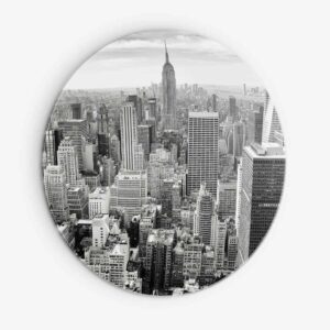 Manhattan - Muurcirkel Dibond