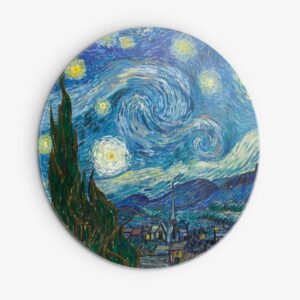 Van Gogh Starry Night - Muurcirkel Dibond