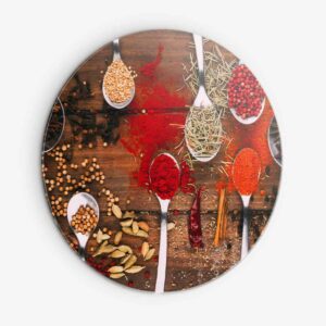 Cooking & Spices - Muurcirkel Dibond