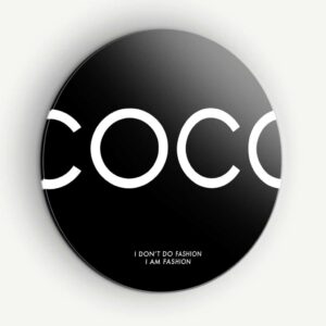 Black Coco - Muurcirkel Dibond