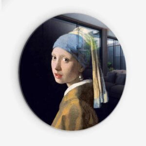Meisje met de Parel - Muurcirkel Glass