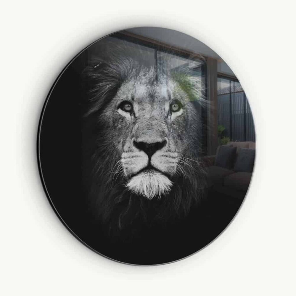Lion - Muurcirkel Glass