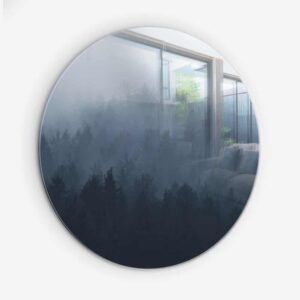 Misty Forrest - Muurcirkel Glass