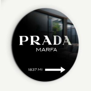 Prada Marfa Noir - Muurcirkel Glass