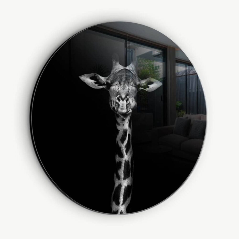 Giraffe - Muurcirkel Glass
