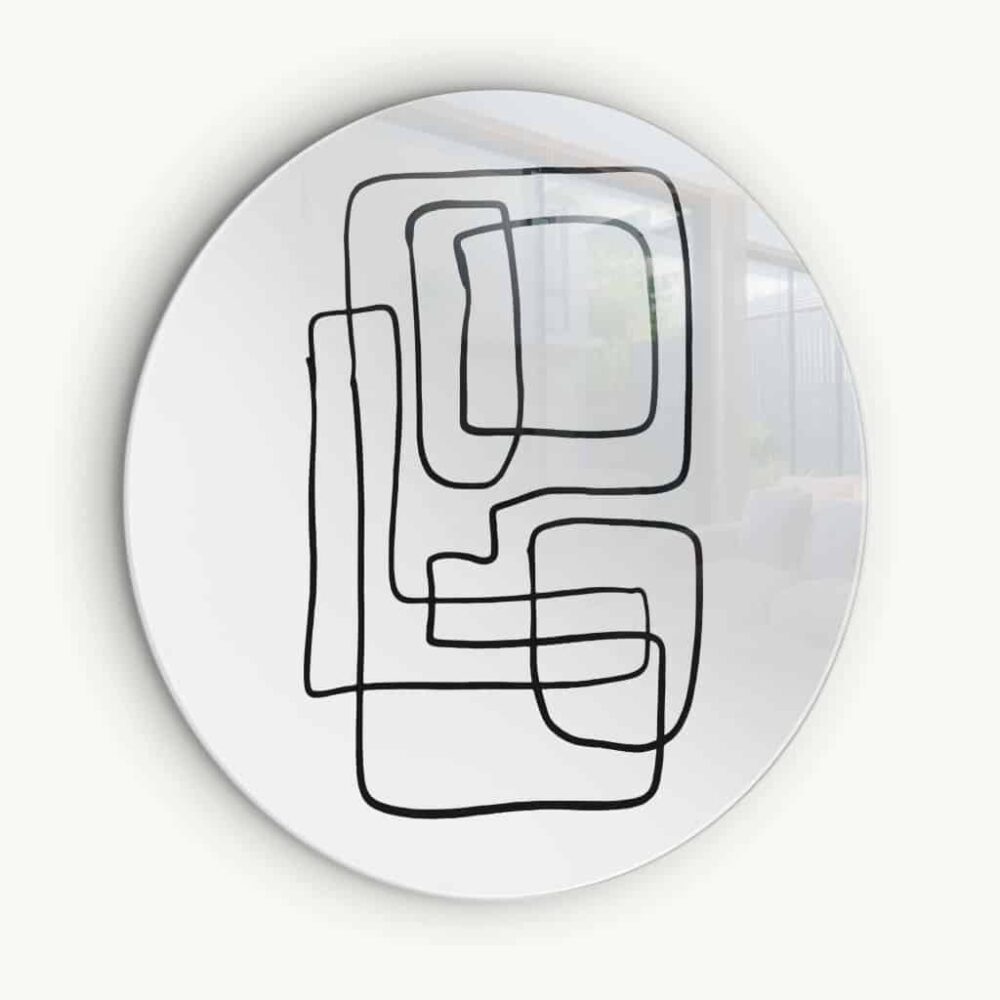 Lines II - Muurcirkel Glass