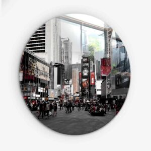 New York III - Muurcirkel Glass