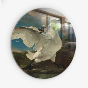 De Bedreigde Zwaan - Muurcirkel Glass