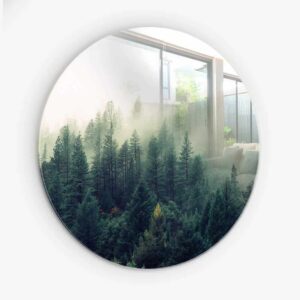 Forrest in the Mist - Muurcirkel Glass