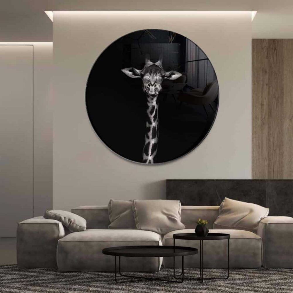 Giraffe - Muurcirkel Glass