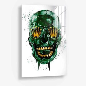 Green Skull - Glass