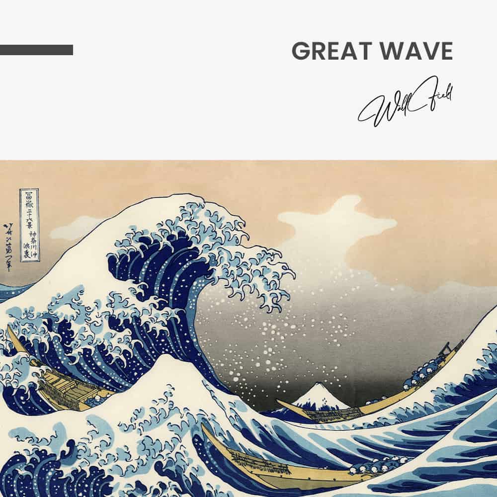 Great Wave - Muurcirkel Glass
