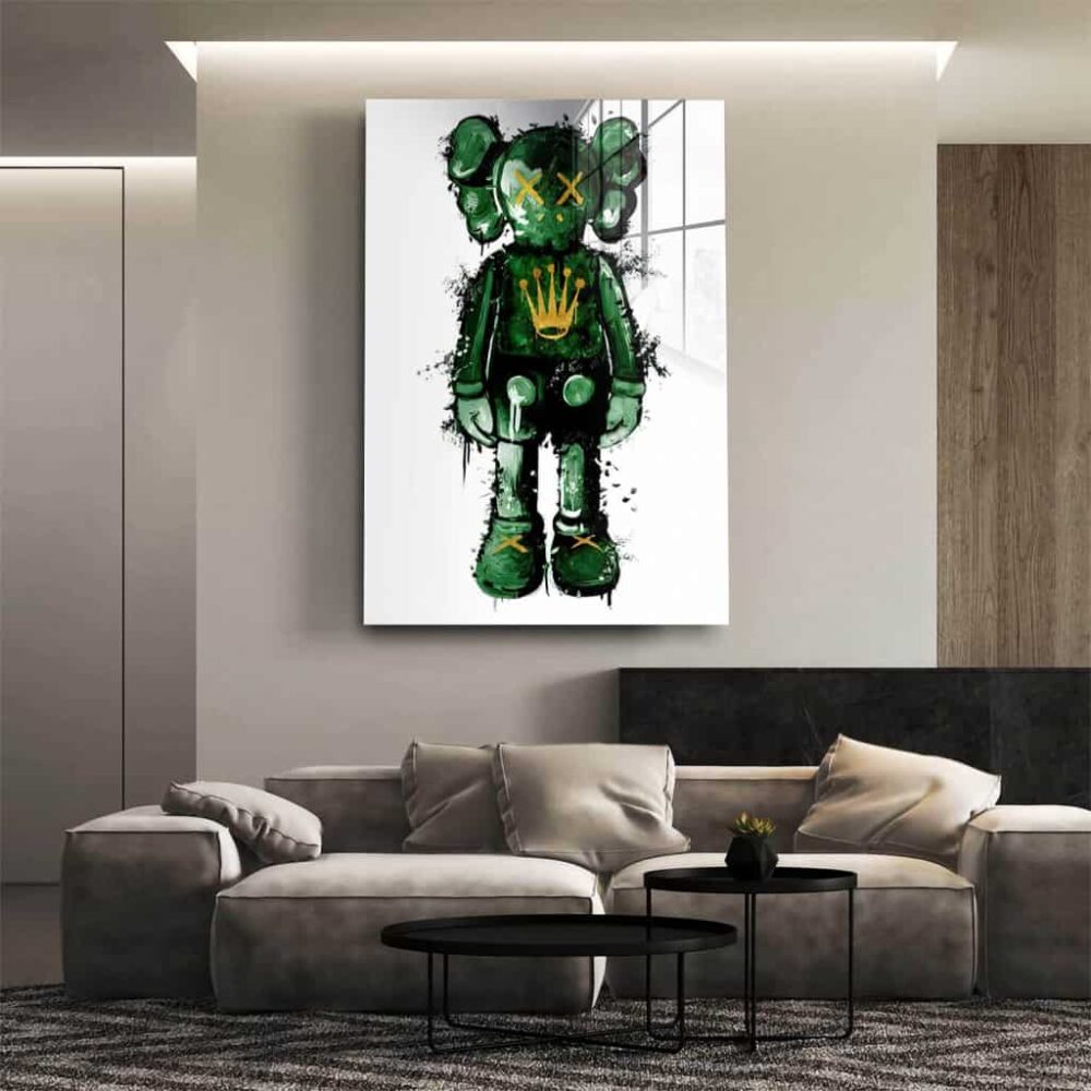 Green Kaws - Glass