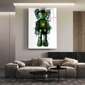 Green Kaws - Glass