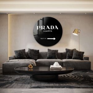 Prada Marfa Noir - Muurcirkel Glass
