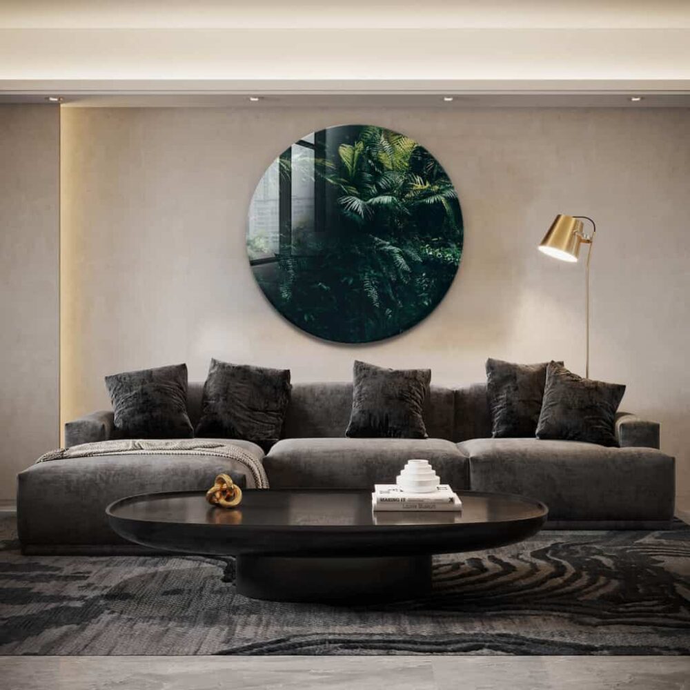 Jungle Plants - Muurcirkel Glass