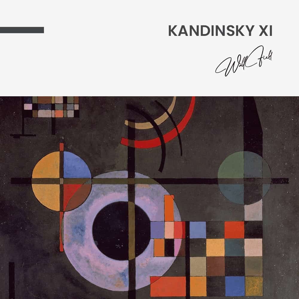 Kandinsky XI - Muurcirkel Glass