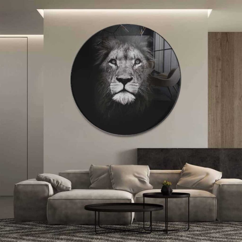 Lion - Muurcirkel Glass