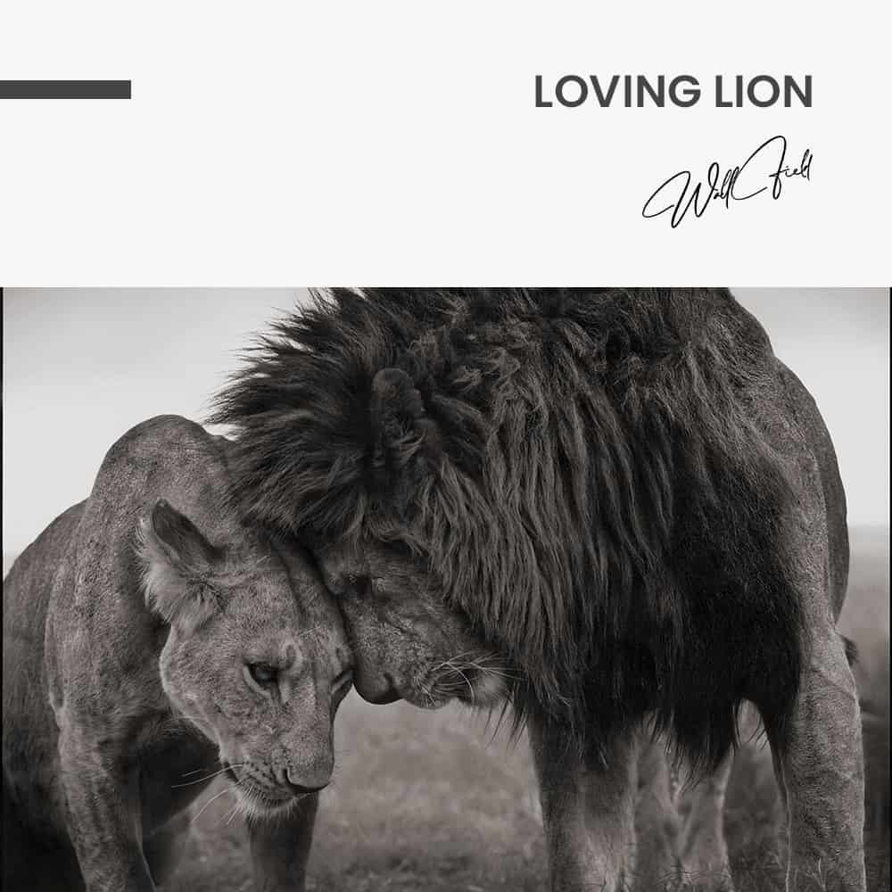 Loving Lion - Muurcirkel Glass