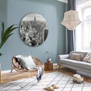 Manhattan - Muurcirkel Dibond