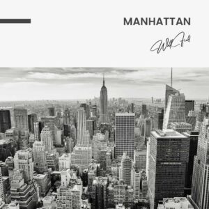 Manhattan - Muurcirkel Glass