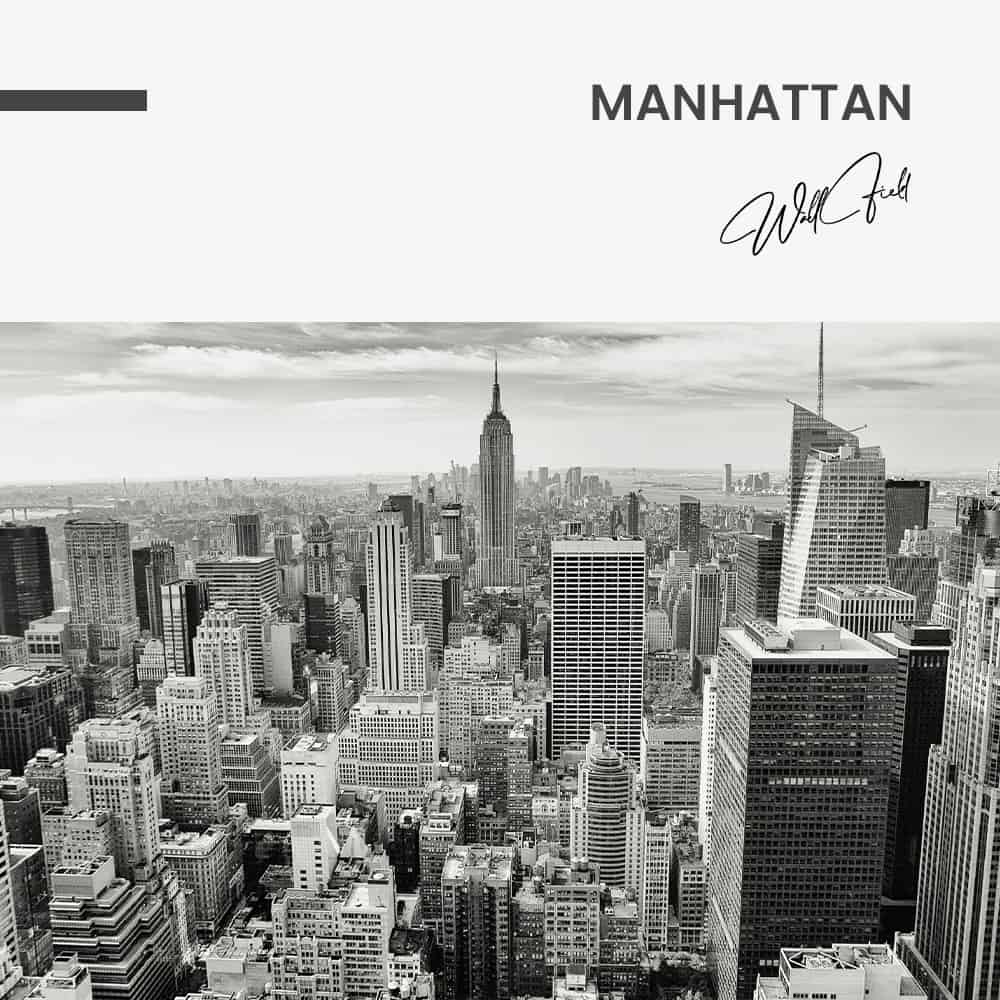 Manhattan - Muurcirkel Glass