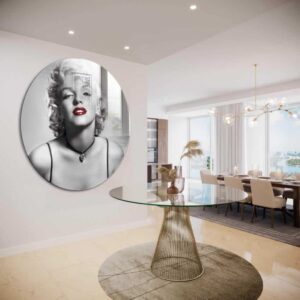 Marylin Monroe - Muurcirkel Glass