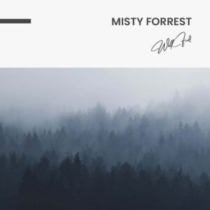 Misty Forrest - Muurcirkel Dibond
