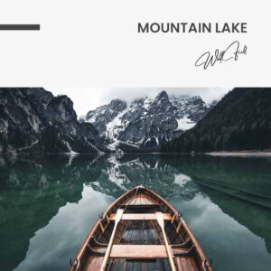 Mountain Lake - Muurcirkel Dibond