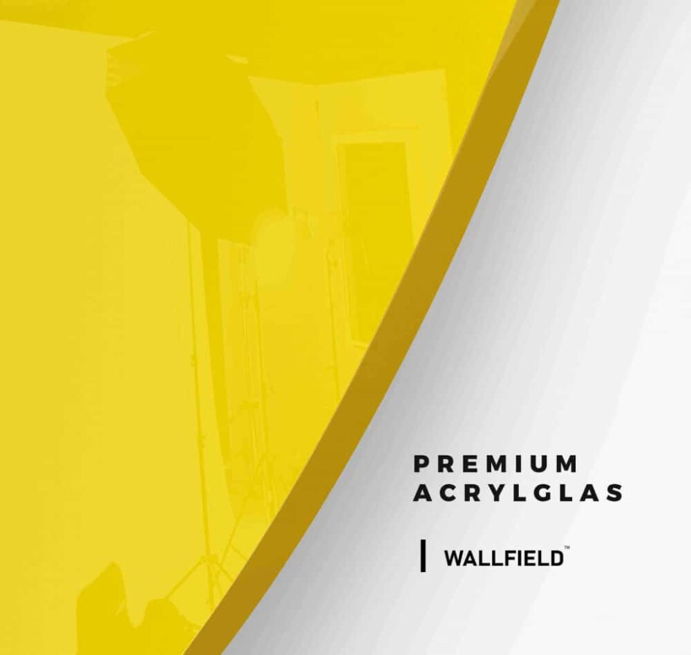 Yellow Symbol - Muurcirkel Glass