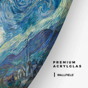 Van Gogh Starry Night - Muurcirkel Glass