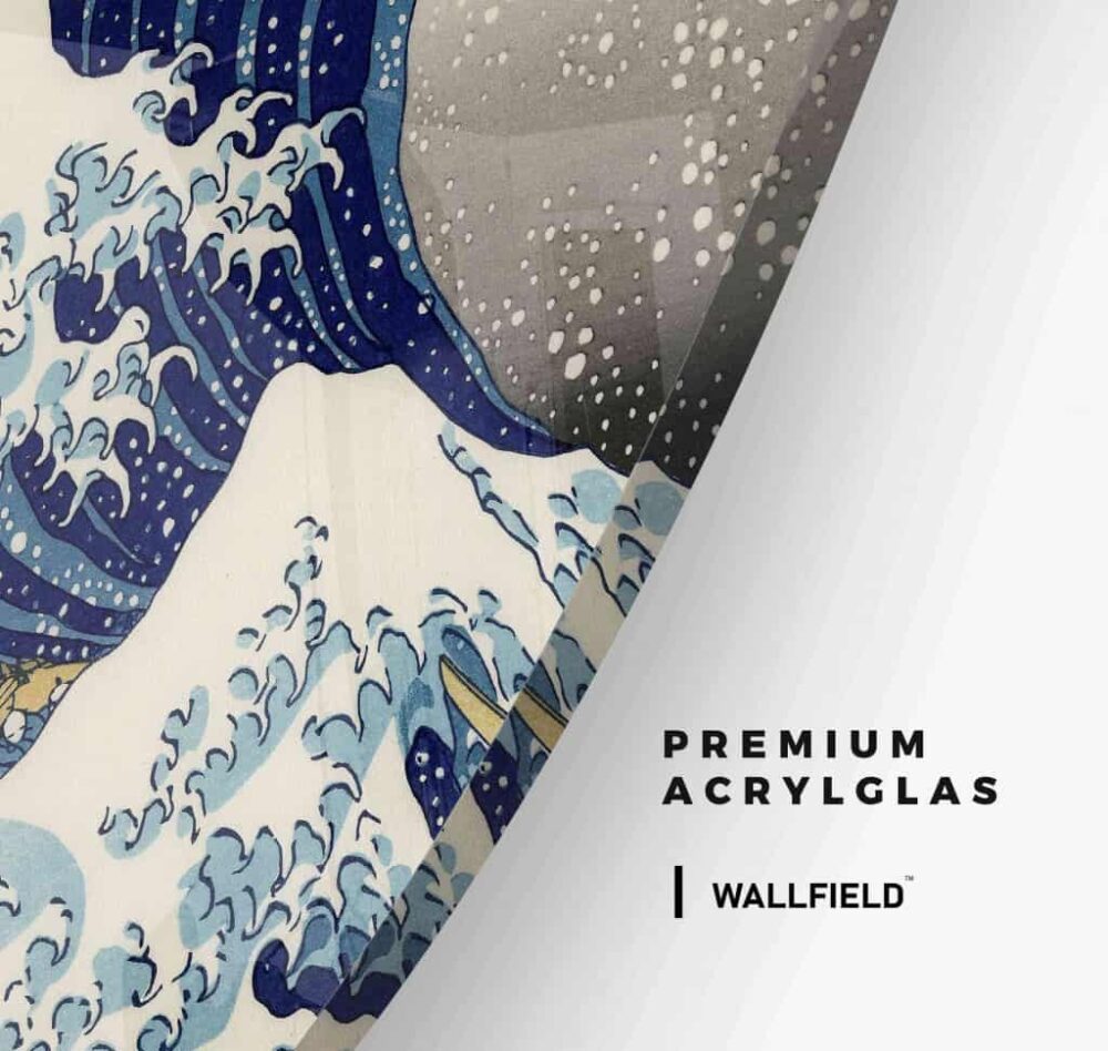 Great Wave - Muurcirkel Glass