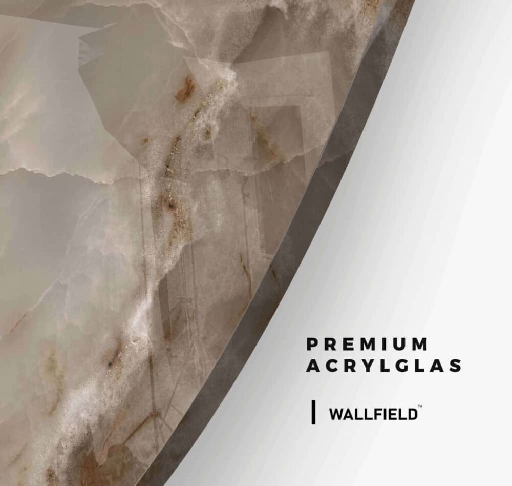 Beige Marble - Muurcirkel Glass
