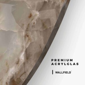 Beige Marble - Muurcirkel Glass