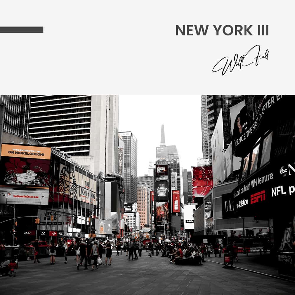 New York III - Muurcirkel Glass