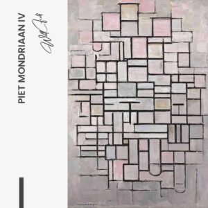 Piet Mondriaan IV - Muurcirkel Dibond