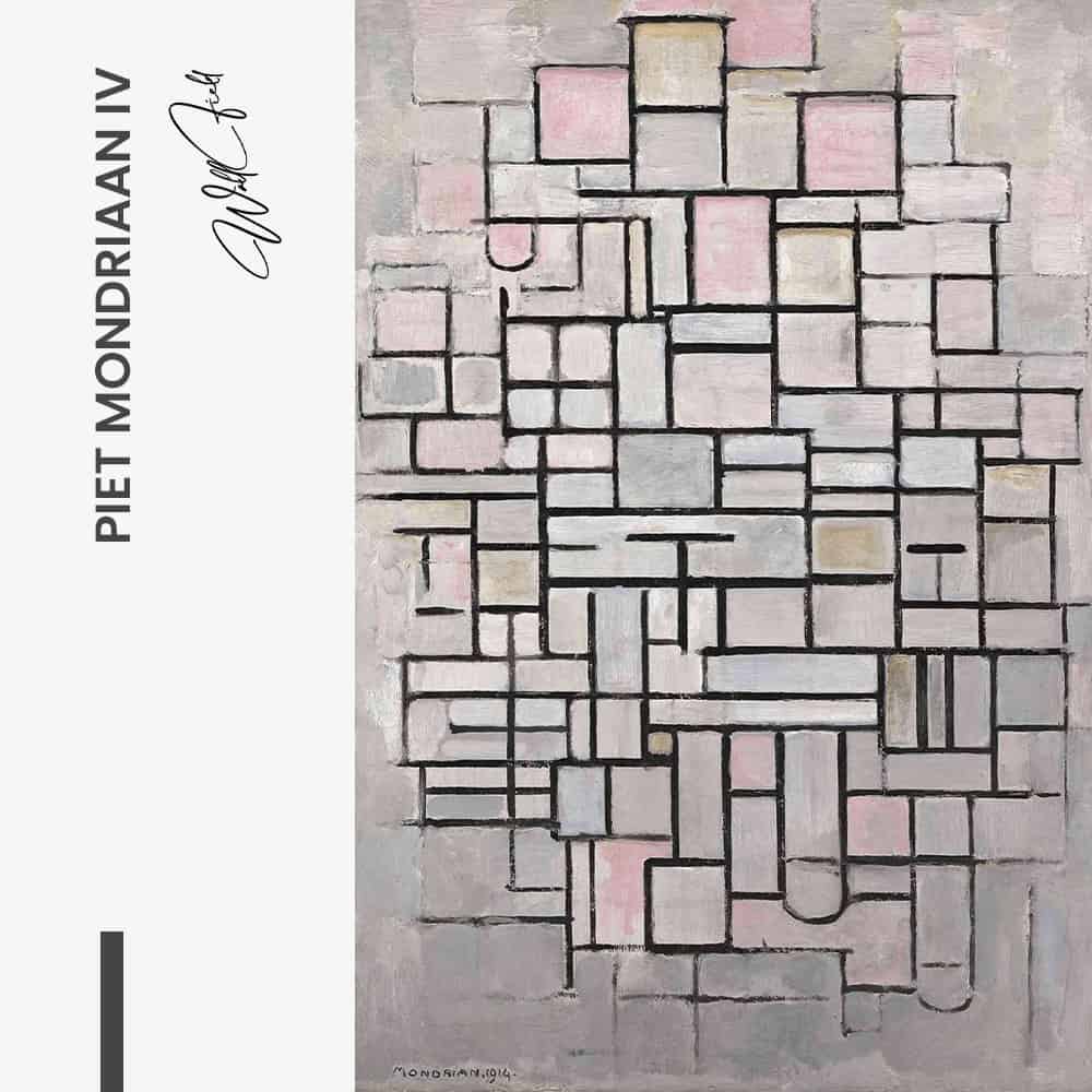 Piet Mondriaan IV - Muurcirkel Dibond
