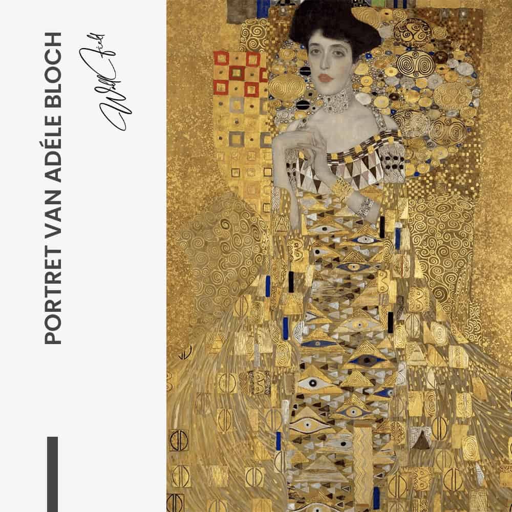 Portret van Adéle Bloch - Muurcirkel Glass