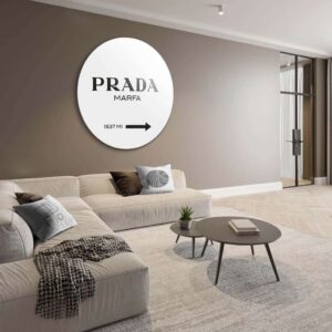 Prada Marfa - Muurcirkel Dibond